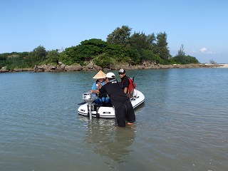 海での始動方法