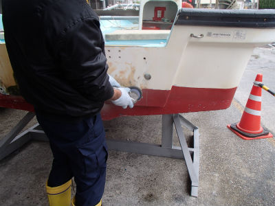 トランサム清掃