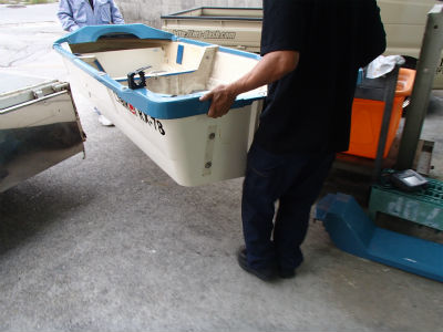 ２分割ボート　納艇