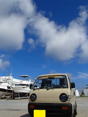 マリーナで作業