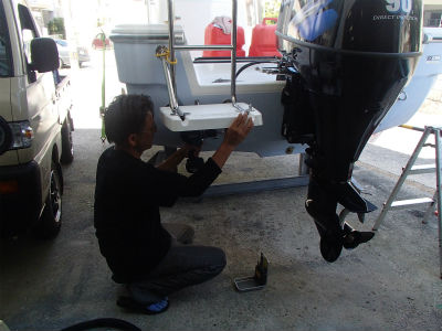 ＦＲＰボーディングラダー取付