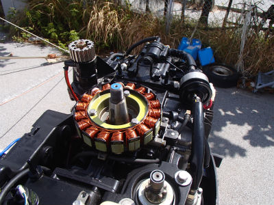 マリーナで作業