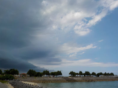 降りそうで降らない・・・